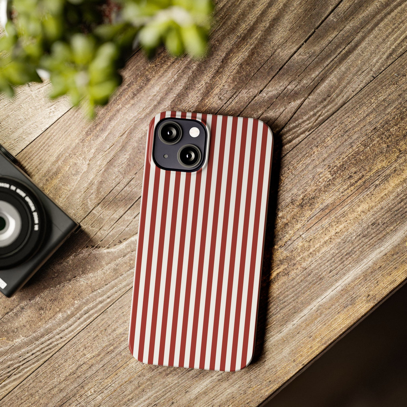 Slim Farmhouse Red Striped Cute Phone Case for Iphone 16 - | iPhone 15 Pro Max Case | iPhone 14 Case Iphone 13 12 11 10 9 8 7 Gift for Her - Studio40ParkLane