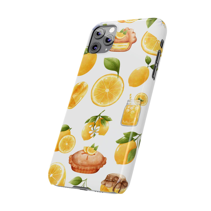 Slim Cute Phone Cases for Iphone - | iPhone 15 Case | iPhone 15 Pro Max Case, Iphone 14 Case, Iphone 14 Pro Max, Iphone 13, Summer Fruit Lemon - Studio40ParkLane
