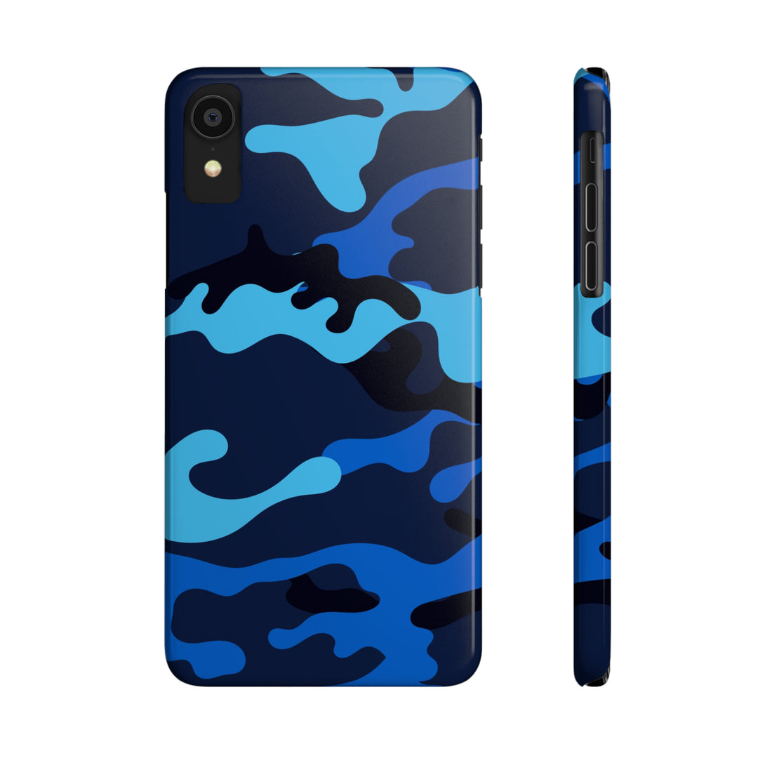Slim Cute Phone Cases for Iphone - | iPhone 15 Case | iPhone 15 Pro Max Case, Iphone 14 Case, Iphone 14 Pro Max, Iphone 13, Blue Camouflage - Studio40ParkLane