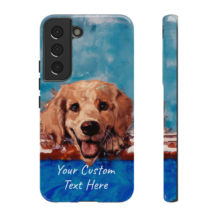 Personalize this Cute Samsung Phone Case | Golden Retriever Dog Samsung Phone Case | Galaxy S23, S22, S21, S20 | Personalized Samsung Cases - Studio40ParkLane