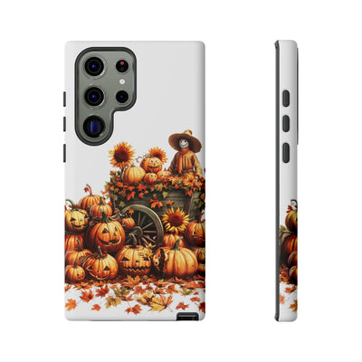 Impact Resistant, Fall Leaves Scarecrow, Cute Phone Cases for Samsung S24, S23, S22, S21, IPhone 15 pro Iphone 14 pro Iphone 13 IPhone 12 Iphone 11