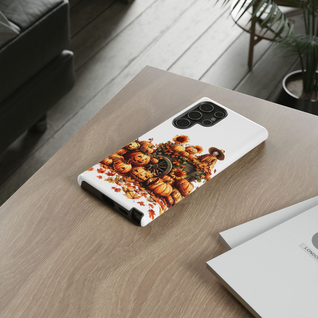 Impact Resistant, Fall Leaves Scarecrow, Cute Phone Cases for Samsung S24, S23, S22, S21, IPhone 15 pro Iphone 14 pro Iphone 13 IPhone 12 Iphone 11 - Studio40ParkLane