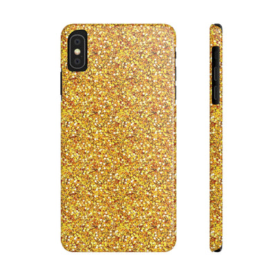 Slim Muted Gold Play on Faux Glitter Effect Cute Phone Cases for Iphone 16 Pro Max | iPhone 15 Case | iPhone 15 Pro Max Case, Iphone 14, Iphone 14 Pro Max, Iphone 13 12 11 8 7