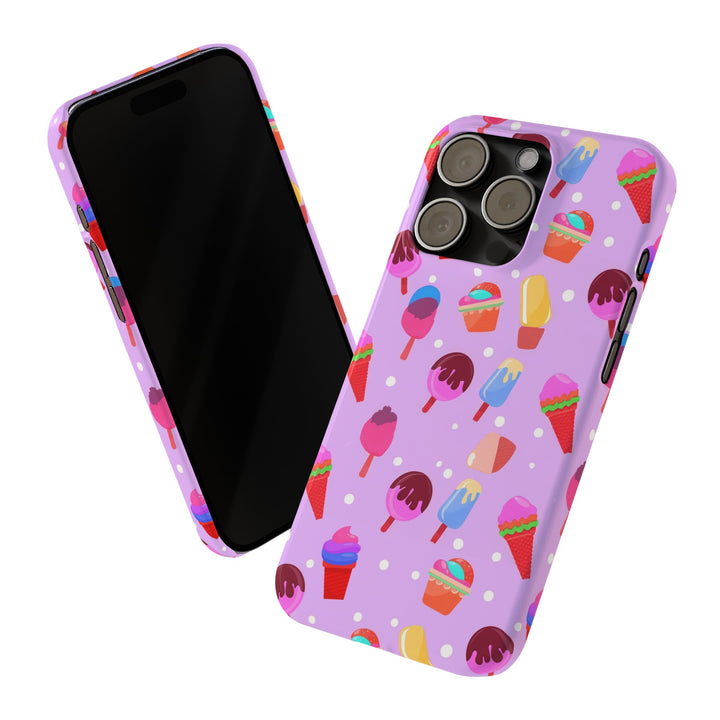 Slim Cute Phone Cases for Iphone - | iPhone 15 Case | iPhone 15 Pro Max Case, Iphone 14 Case, Iphone 14 Pro Max, Iphone 13, Summer Ice - cream Pink - Studio40ParkLane