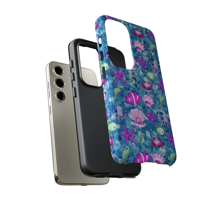 Cute Samsung Phone Case | Aesthetic Samsung Phone Case | Galaxy S23, S22, S21, S20 | Blue Pink Under The Sea, Protective Phone Case - Studio40ParkLane