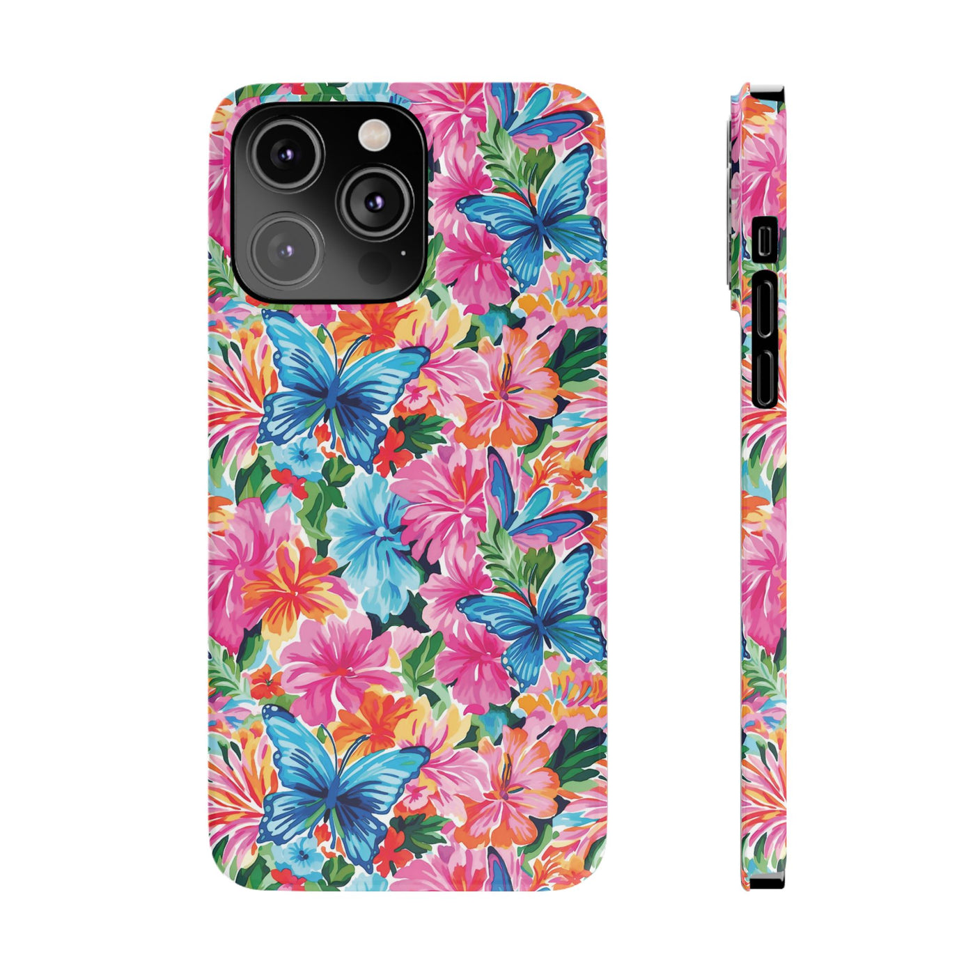 Slim Butterflies Flowers Gift for Her Cute Phone Cases for Iphone 16 Pro Max | iPhone 15 Case | iPhone 15 Pro Max Case, Iphone 14, 13, 12, 11, 10, 8, 7 - Studio40ParkLane