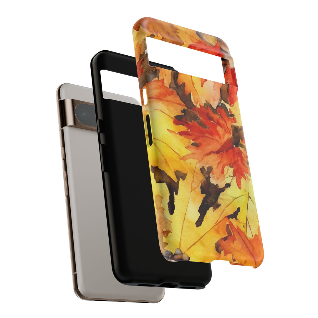 Impact Resistant, Fall Leaves, Cute Phone Cases for Samsung S24, S23, S22, S21, IPhone 15 pro Iphone 14 pro Iphone 13 IPhone 12 Iphone 11 - Studio40ParkLane