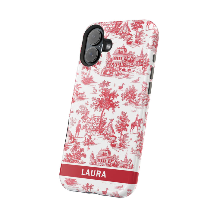 Magsafe French Toile Personalized Initial Custom Gift for Her Cute Phone Cases for Iphone 16 Pro Max | iPhone 15 Case | iPhone 15 Pro Max Case, Iphone 14, 13, 12, 11, 10, 8, 7 - Studio40ParkLane