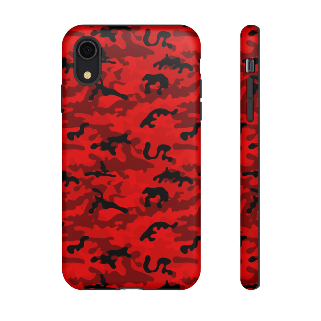 Impact Resistant, Red Camo Camouflage, Cute Phone Cases for Samsung S24, S23, S22, S21, IPhone 15 pro Iphone 14 pro Iphone 13 IPhone 12 Iphone 11 - Studio40ParkLane