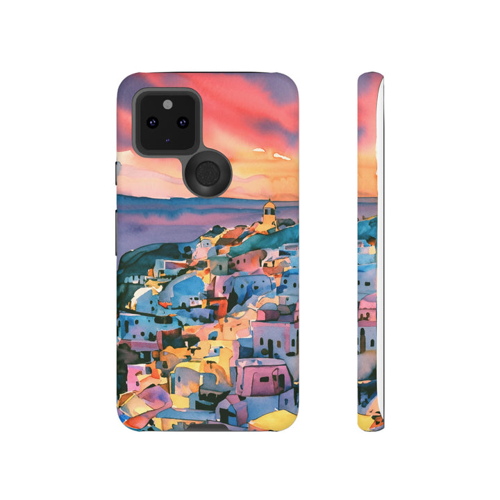 Impact Resistant, Greek Sunset, Cute Phone Cases for Samsung S24, S23, S22, S21, IPhone 15 pro Iphone 14 pro Iphone 13 IPhone 12 Iphone 11 - Studio40ParkLane