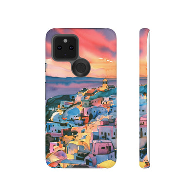 Impact Resistant, Greek Sunset, Cute Phone Cases for Samsung S24, S23, S22, S21, IPhone 15 pro Iphone 14 pro Iphone 13 IPhone 12 Iphone 11