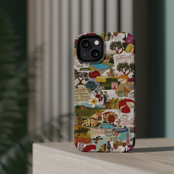 Italy Tuscany Coquette Collage Tough Magsafe Cute Phone Cases for Iphone | iPhone 17 Pro Max Case, Iphone 16, Iphone 15 14 13 12 11 10 9 - Studio40ParkLane
