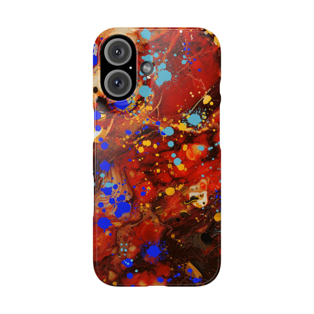 Slim Cute Phone Cases for Iphone - | iPhone 15 Case | iPhone 15 Pro Max Case, Iphone 14 Case, Iphone 14 Pro Max, Iphone 13, Fall Marble Paint Splash - Studio40ParkLane