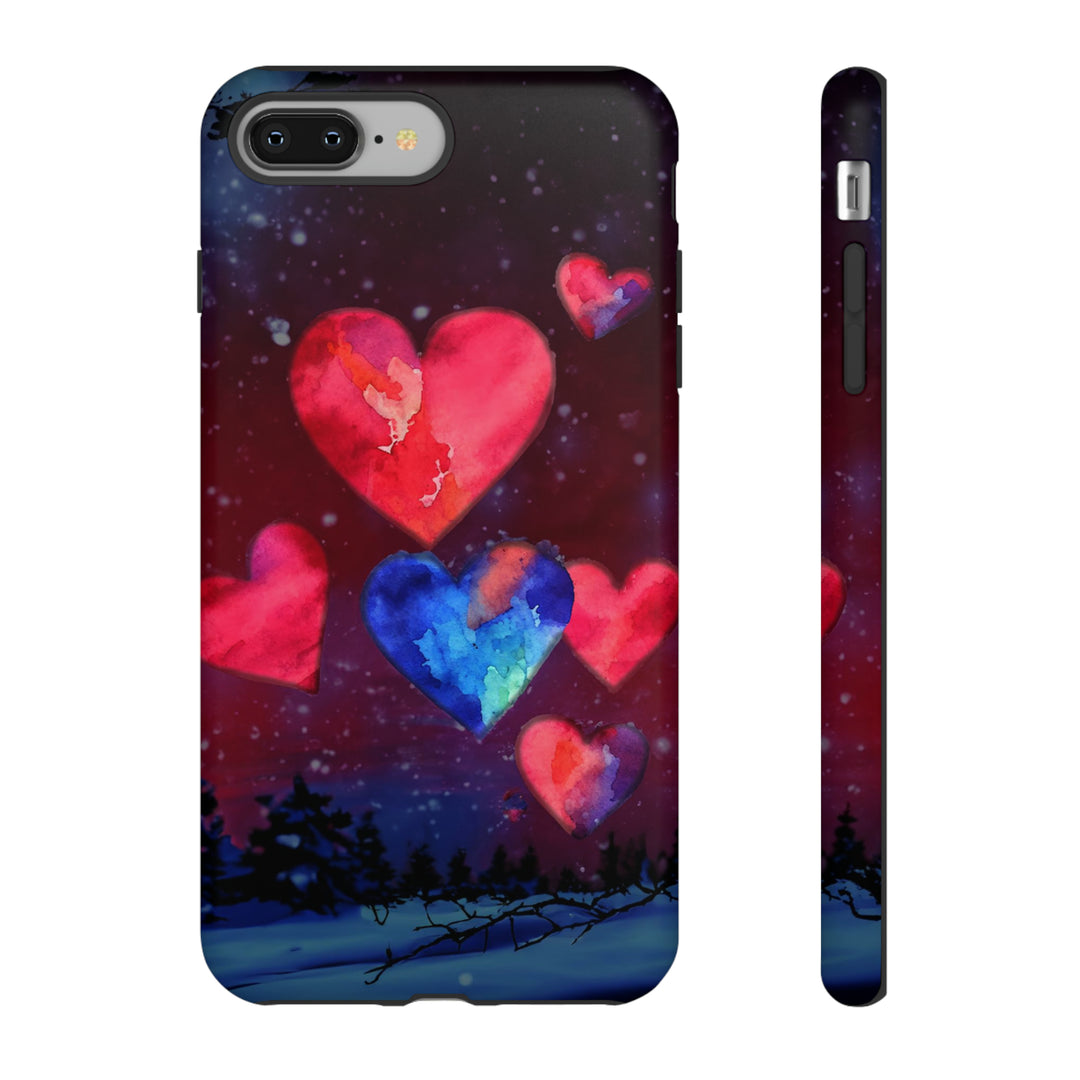 Cute IPhone Case | Rising Heart Love Night, iPhone 15 Case | iPhone 15 Pro Case, Iphone 14 Case, Iphone 14 Pro Max Case, Iphone 13 Case - Studio40ParkLane