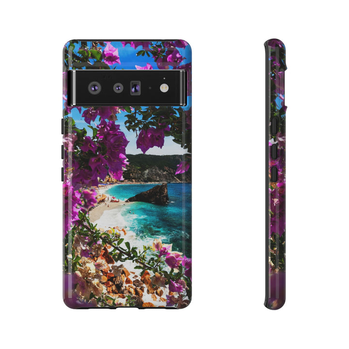 Impact Resistant, Bougainvillea Seaview, Cute Phone Cases for Samsung S24, S23, S22, S21, IPhone 15 pro Iphone 14 pro Iphone 13 IPhone 12 Iphone 11 - Studio40ParkLane
