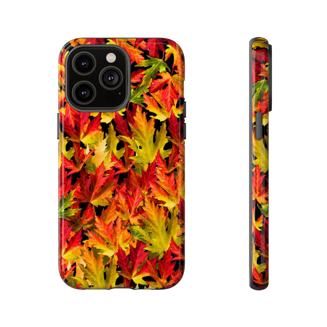 Fall Leaves Impact Resistant, Cute Phone Cases for Samsung S24, S23, S22, S21, IPhone 15 pro Iphone 14 pro Iphone 13 IPhone 12 Iphone 11 - Studio40ParkLane
