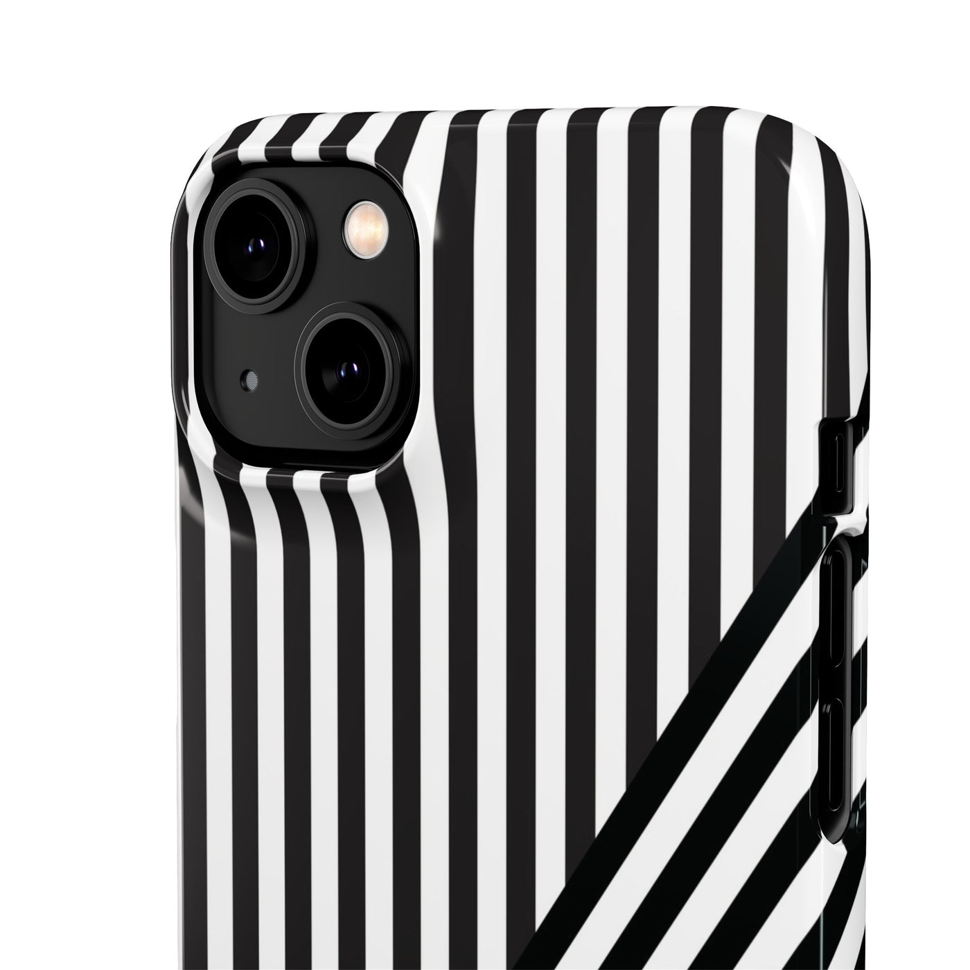 Aesthetic Black White Stripes Cute Phone Case Sleek Snap - For iPhone 17 Pro Max iPhone 16 Pro iPhone 15 Iphone 14 Plus 13 Pro 12 11 10 Gift - Studio40ParkLane