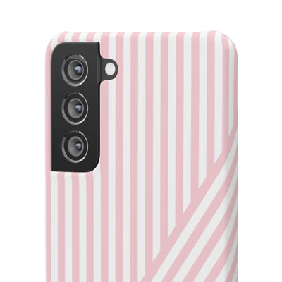 Aesthetic Sweet Pink Stripes Cute Phone Case Sleek Snap - For iPhone 17 Pro Max iPhone 16 Pro iPhone 15 Iphone 14 Plus 13 Pro 12 11 10 Gift
