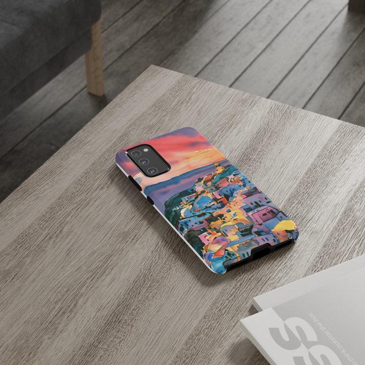 Impact Resistant, Greek Sunset, Cute Phone Cases for Samsung S24, S23, S22, S21, IPhone 15 pro Iphone 14 pro Iphone 13 IPhone 12 Iphone 11 - Studio40ParkLane
