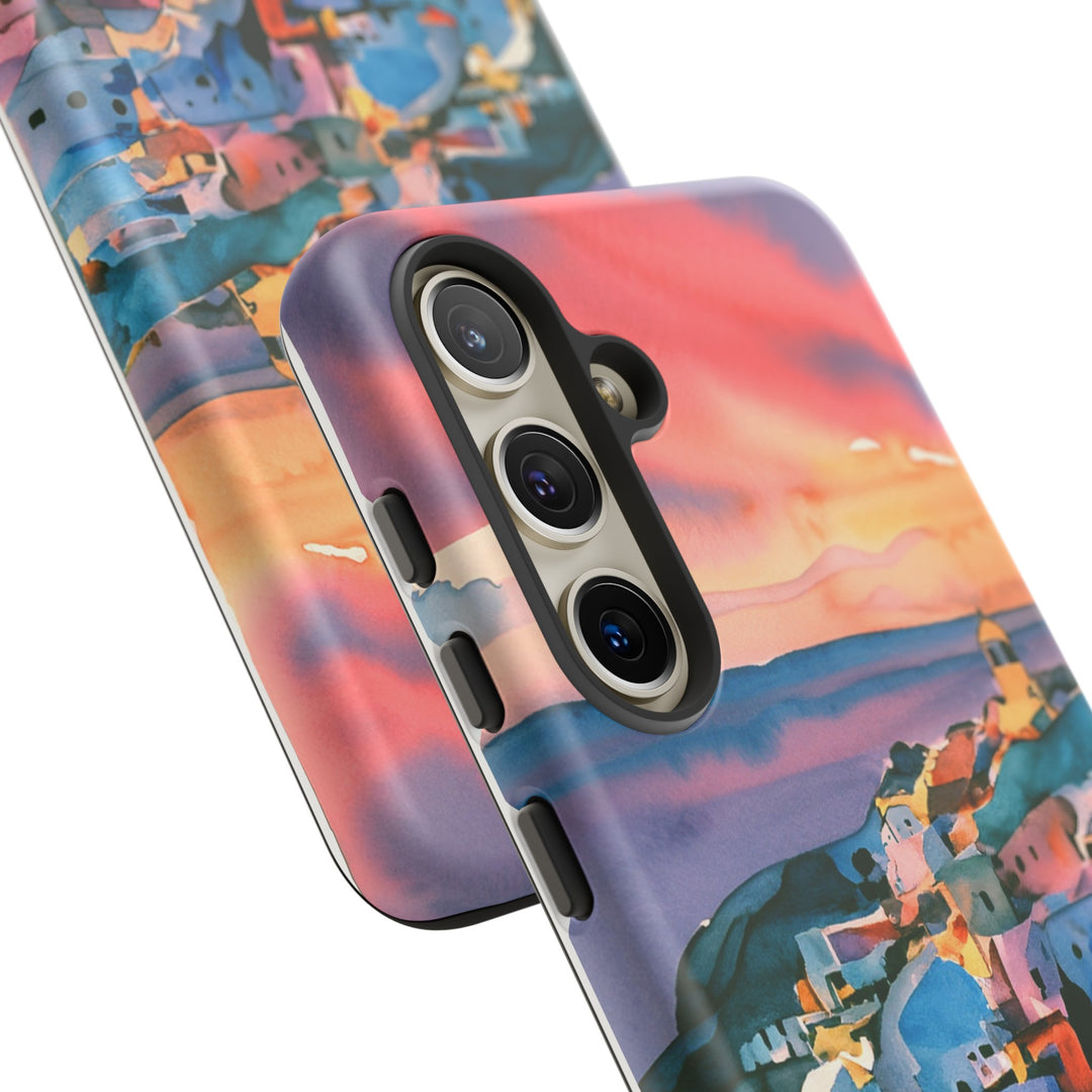 Impact Resistant, Greek Sunset, Cute Phone Cases for Samsung S24, S23, S22, S21, IPhone 15 pro Iphone 14 pro Iphone 13 IPhone 12 Iphone 11 - Studio40ParkLane