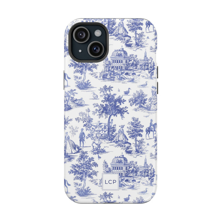 Custom Personalized French Toile Magsafe Phone Case for Iphone 18 - iPhone 17 Pro Max Air Plus 15 14 13 12 11, Samsung Galaxy Phone Cases - Studio40ParkLane