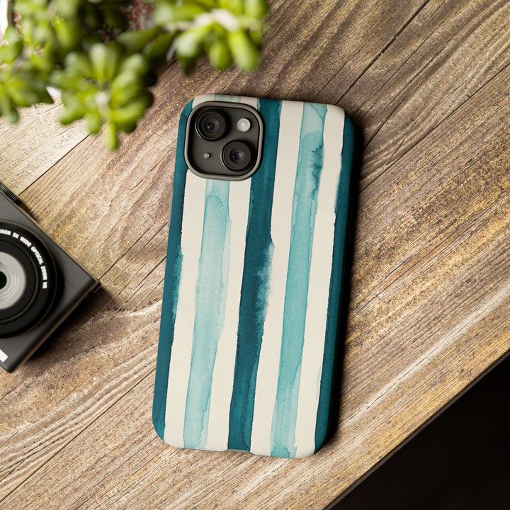 Tough Cute Green Stripes Phone Case, for IPhone 17 Pro Max | Iphone 17 Air, Iphone 16, IPhone 15, 14 13 12, Samsung Galaxy S26, S25, S24, S23