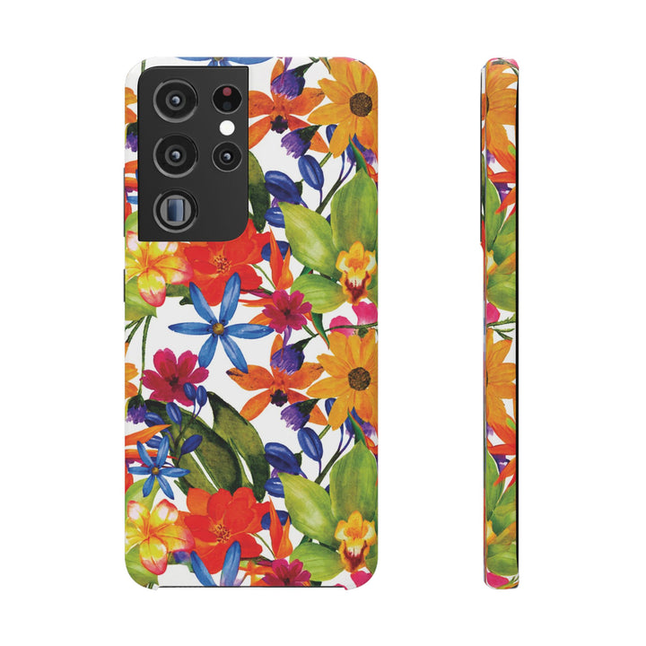 Sleek Snap Colorful Flowers Cute Phone Case for iPhone 16 15 14 13 12 11 X Xs Max Xr Pro Plus Samsung Galaxy S24 S23 S22 S21 S20 Note Ultra