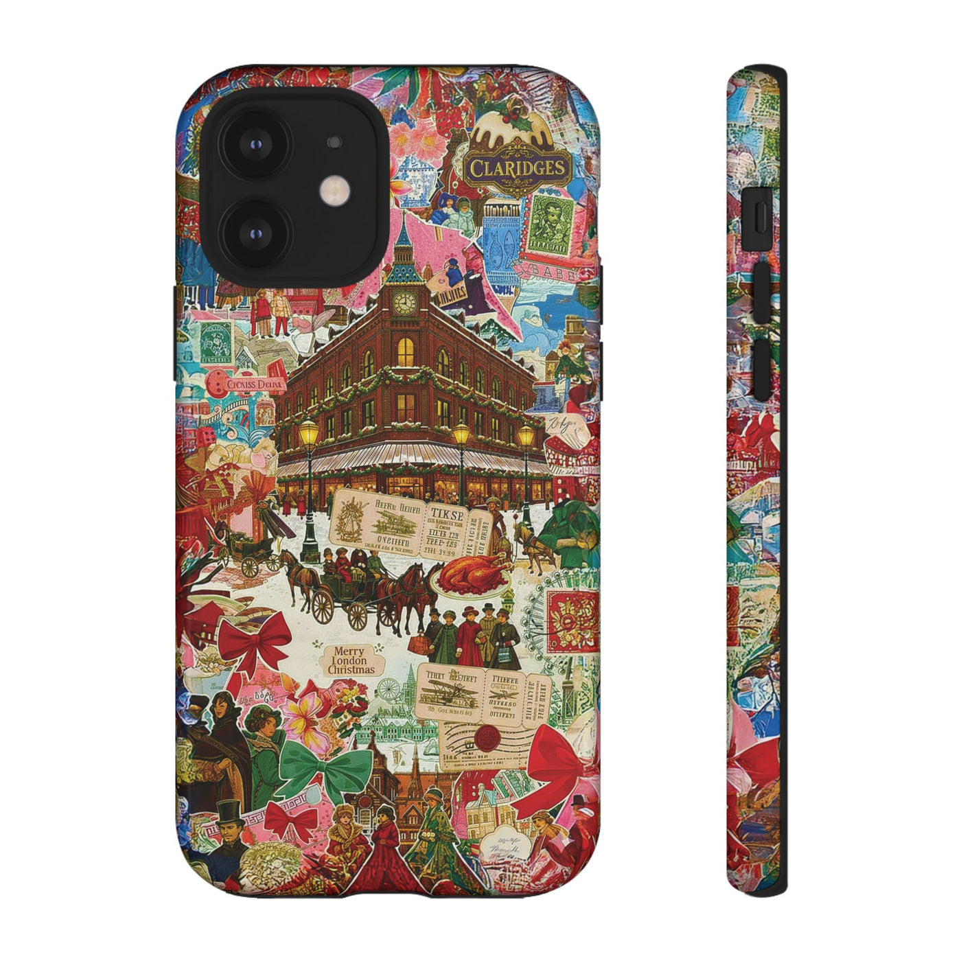 Aesthetic Tough London Coquette Collage Premium Phone Case - For iPhone 17 Pro Max iPhone 16 Pro iPhone 15 Iphone 14 Plus 13 Pro 12 11 10 XR - Studio40ParkLane