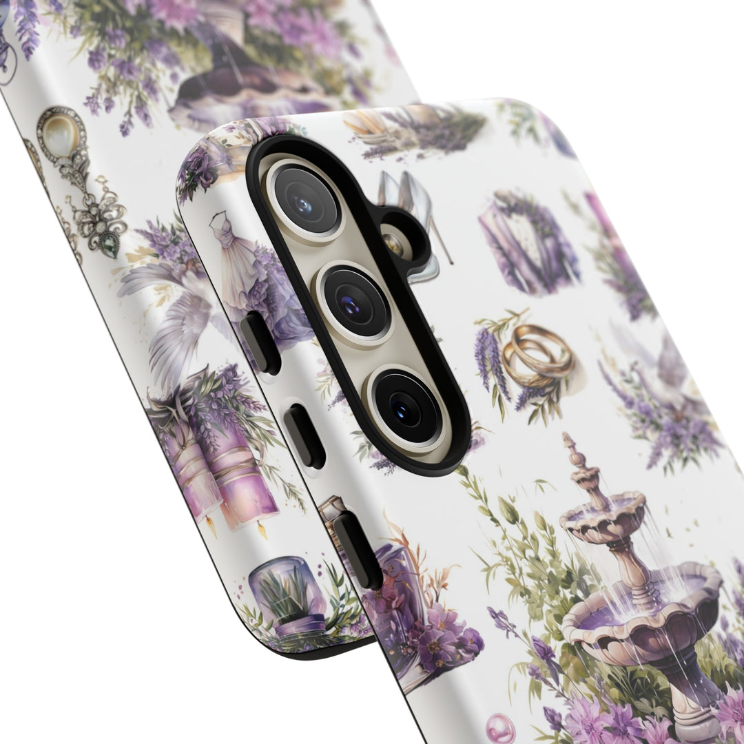 Impact Resistant, Lavender Wedding, Cute Phone Cases for Samsung S24, S23, S22, S21, IPhone 15 pro Iphone 14 pro Iphone 13 IPhone 12 Iphone 11 - Studio40ParkLane