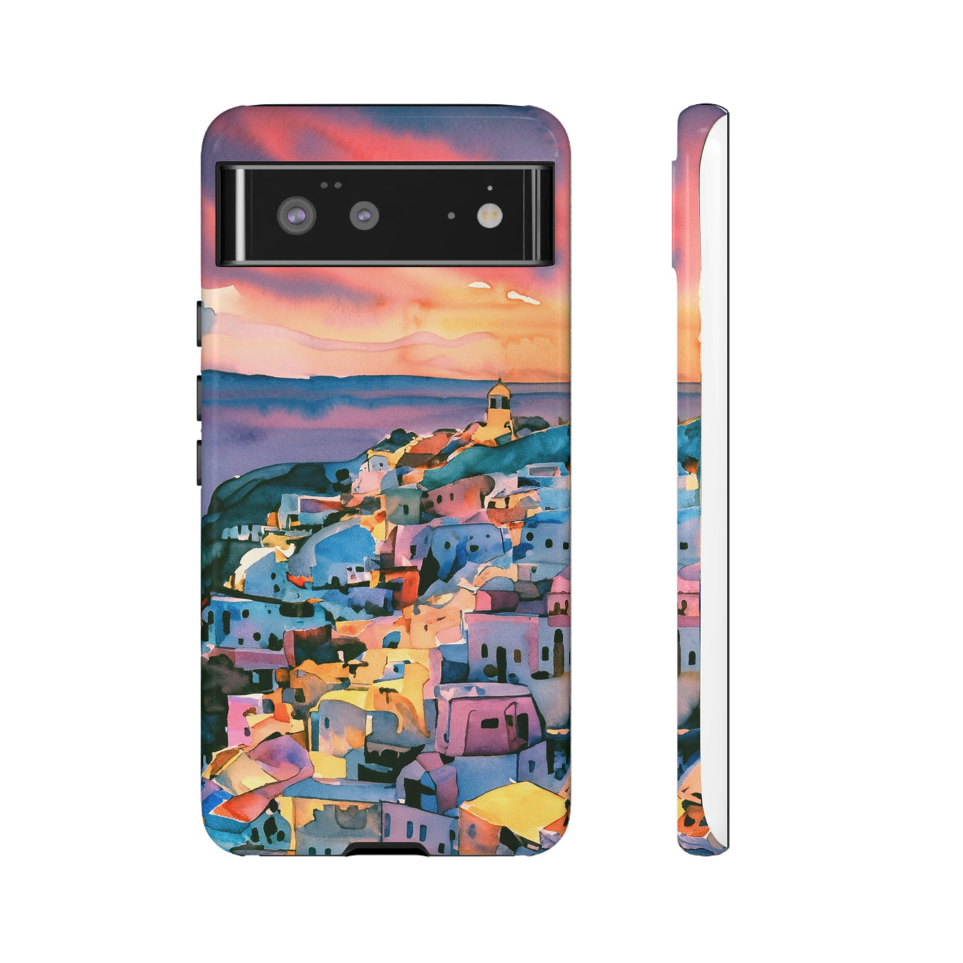 Impact Resistant, Greek Sunset, Cute Phone Cases for Samsung S24, S23, S22, S21, IPhone 15 pro Iphone 14 pro Iphone 13 IPhone 12 Iphone 11