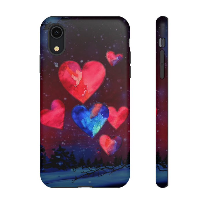 Cute IPhone Case | Rising Heart Love Night, iPhone 15 Case | iPhone 15 Pro Case, Iphone 14 Case, Iphone 14 Pro Max Case, Iphone 13 Case - Studio40ParkLane