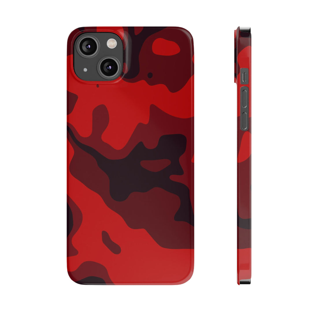 Slim Cute Phone Cases for Iphone - | iPhone 15 Case | iPhone 15 Pro Max Case, Iphone 14 Case, Iphone 14 Pro Max, Iphone 13, Red Camo Camouflage - Studio40ParkLane