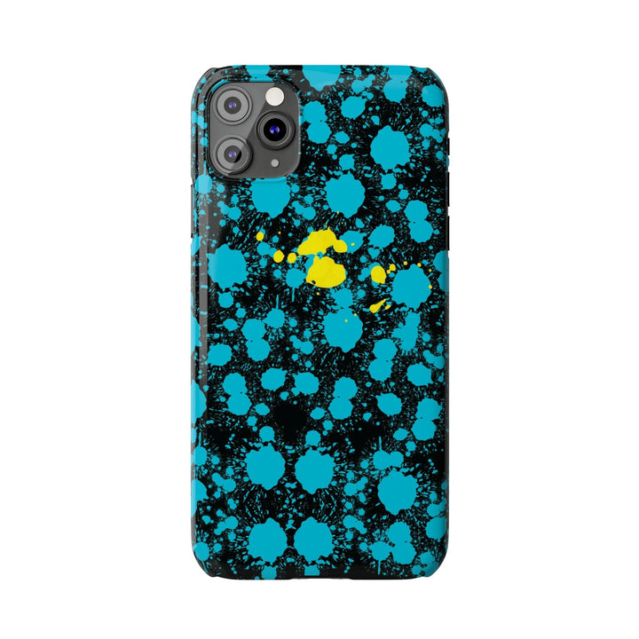 Slim Cute Phone Cases for Iphone - | iPhone 15 Case | iPhone 15 Pro Max Case, Iphone 14 Case, Iphone 14 Pro Max, Iphone 13, Paint Splash Blue Yellow - Studio40ParkLane