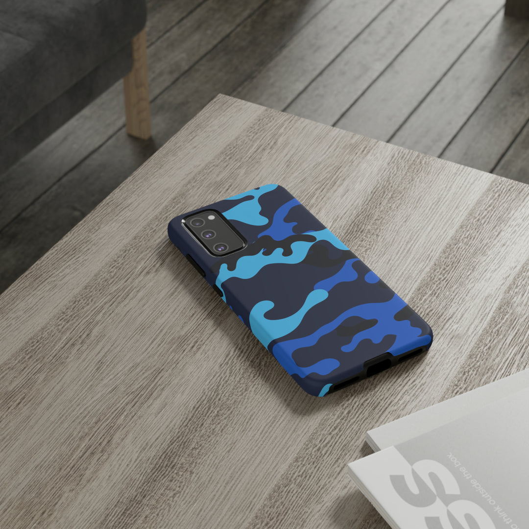 Cute Samsung Phone Case | Aesthetic Samsung Phone Case | Galaxy S23, S22, S21, S20 | Blue Camouflage, Protective Phone Case - Studio40ParkLane