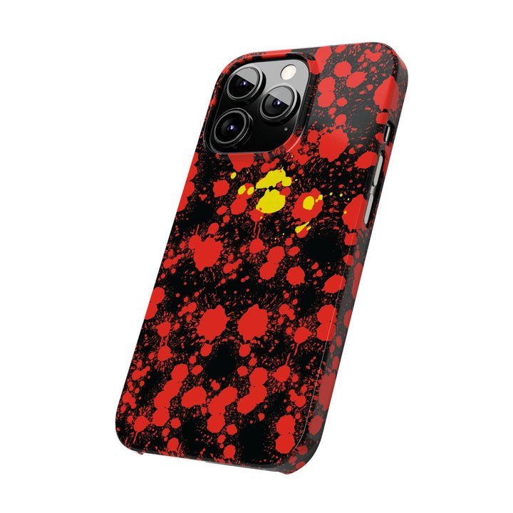 Slim Cute Phone Cases for Iphone - | iPhone 15 Case | iPhone 15 Pro Max Case, Iphone 14 Case, Iphone 14 Pro Max, Iphone 13, Red Yellow Paint Splash - Studio40ParkLane