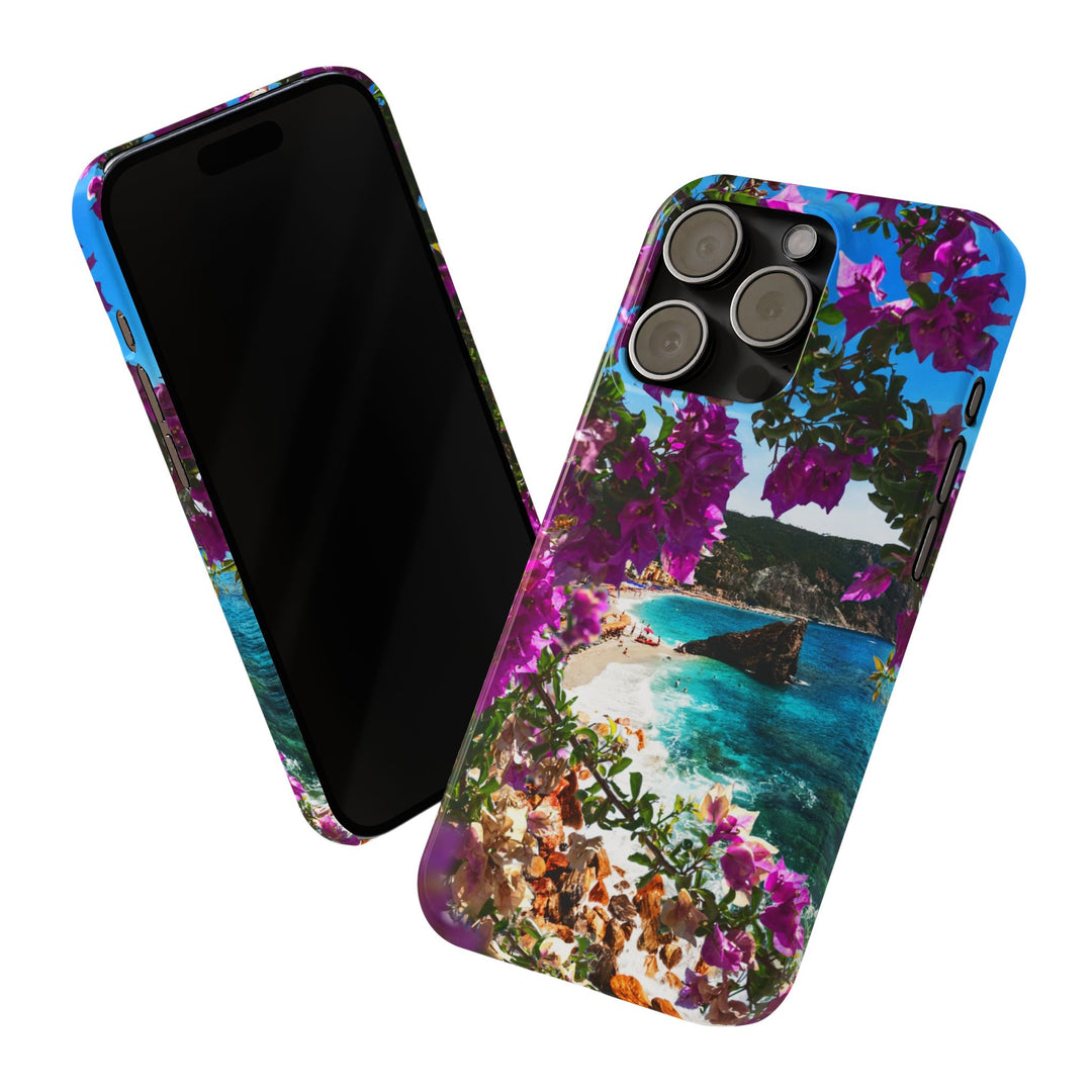 Slim Bougainvillea Sea View Cute Phone Cases for Iphone | iPhone 15 Case | iPhone 15 Pro Max Case, Iphone 14, Iphone 14 Pro Max, Iphone 13 - Studio40ParkLane