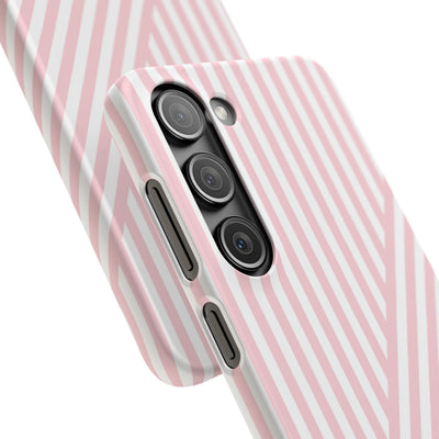 Aesthetic Sweet Pink Stripes Cute Phone Case Sleek Snap - For iPhone 17 Pro Max iPhone 16 Pro iPhone 15 Iphone 14 Plus 13 Pro 12 11 10 Gift