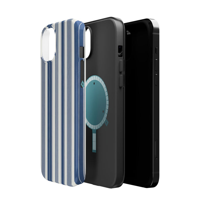 MagSafe Cute Phone Case, Coastal Striped Phone Case for iPhone 17 16 15 14 13 12 Pro Max, Samsung S26 S25 S24 Ultra case - Studio40ParkLane