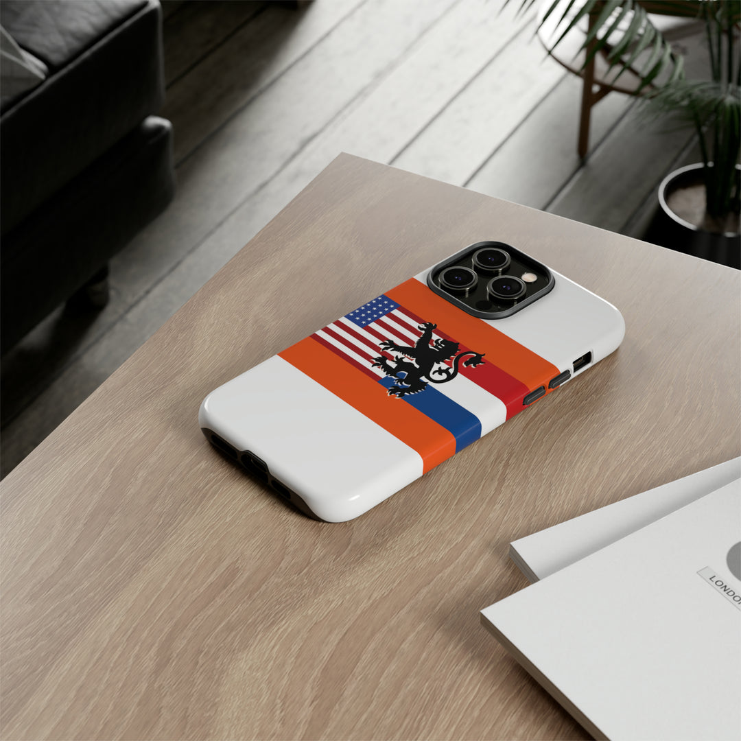 Cute IPhone Case | iPhone 15 Case | iPhone 15 Pro Max Case, Iphone 14 Case, Iphone 14 Pro Max Case IPhone Case for Art Lovers, Dutch US Flag - Studio40ParkLane
