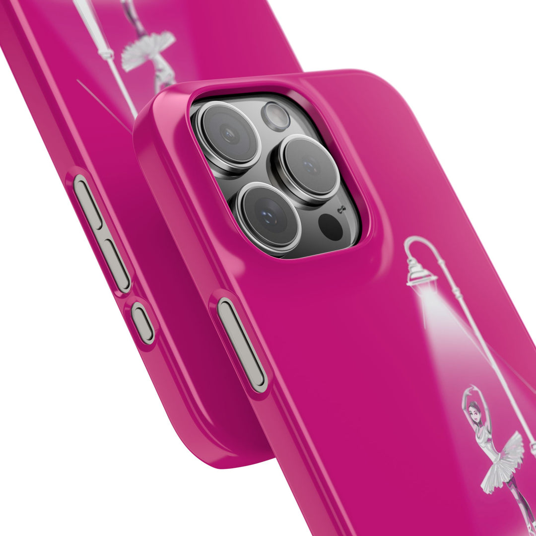 Slim Pink Ballet Dancer Spotlight Gift for Her Cute Phone Cases for Iphone 16 Pro Max | iPhone 15 Case | iPhone 15 Pro Max Case, Iphone 14, 13, 12, 11, 10, 8, 7 - Studio40ParkLane