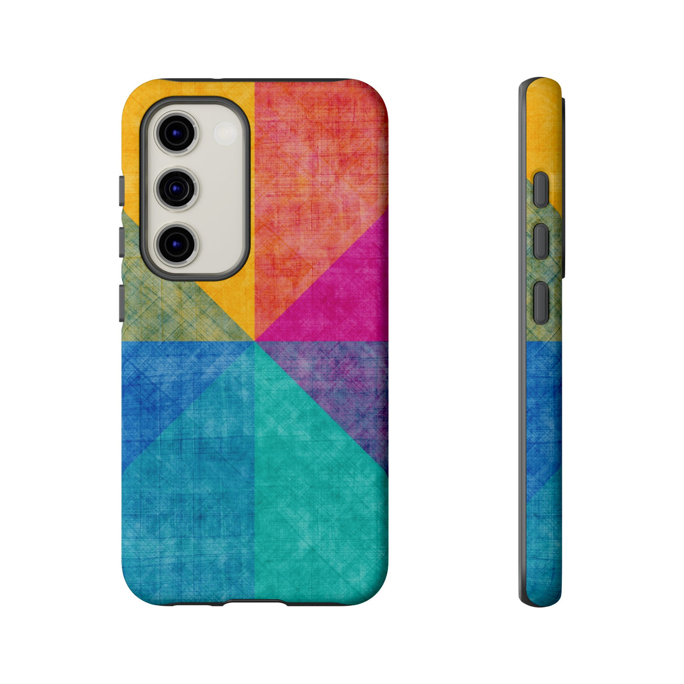 Impact Resistant, Colored Shapes, Cute Phone Cases for Samsung S24, S23, S22, S21, IPhone 15 pro Iphone 14 pro Iphone 13 IPhone 12 Iphone 11