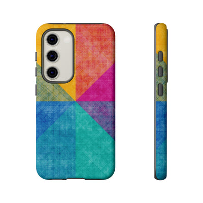 Impact Resistant, Colored Shapes, Cute Phone Cases for Samsung S24, S23, S22, S21, IPhone 15 pro Iphone 14 pro Iphone 13 IPhone 12 Iphone 11