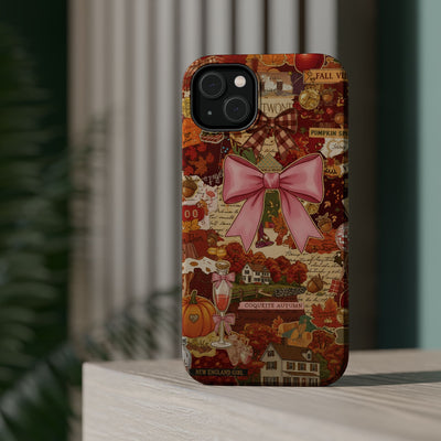 New England Fall Coquette Collage Tough Magsafe Cute Phone Cases for Iphone | iPhone 15 Pro Max Case, Iphone 14, Iphone 14 13 12 11 10 9 8 7 - Studio40ParkLane