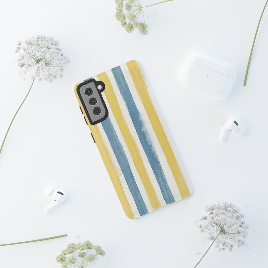 Tough Cute Yellow Stripes Phone Case, for IPhone 17 Pro Max | Iphone 17 Air, Iphone 16, IPhone 15, 14 13 12, Samsung Galaxy S26, S25, S24, S23 - Studio40ParkLane