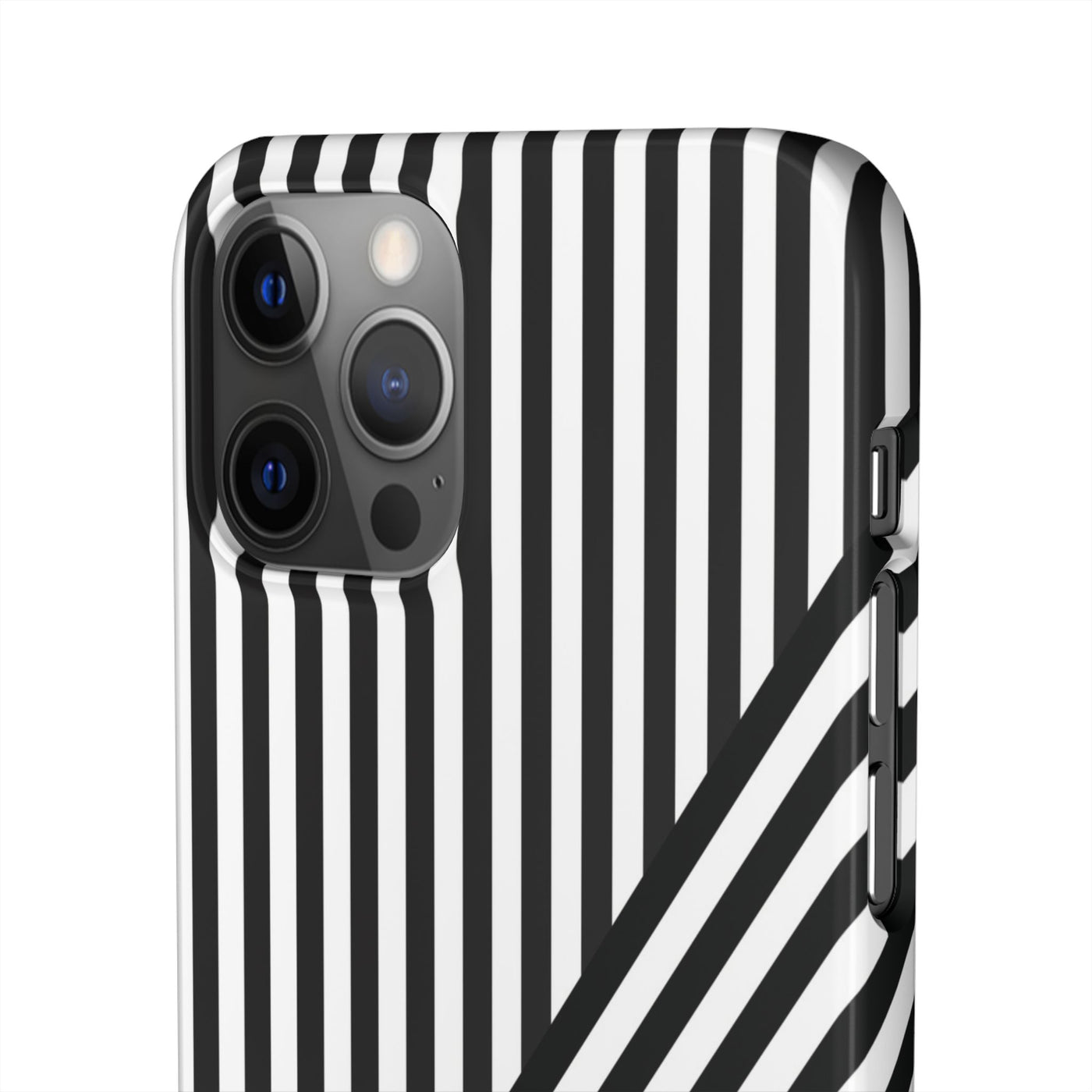 Aesthetic Black White Stripes Cute Phone Case Sleek Snap - For iPhone 17 Pro Max iPhone 16 Pro iPhone 15 Iphone 14 Plus 13 Pro 12 11 10 Gift - Studio40ParkLane