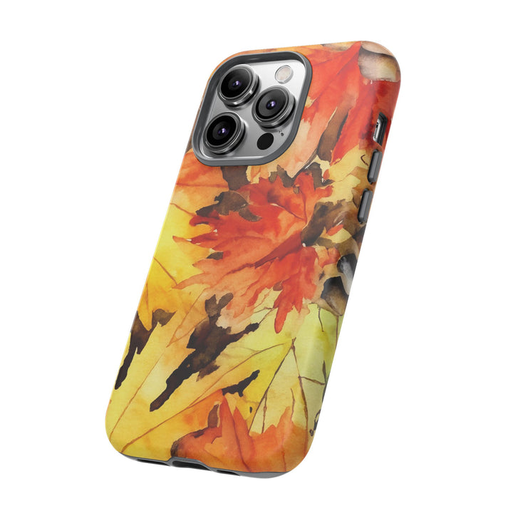 Impact Resistant, Fall Leaves, Cute Phone Cases for Samsung S24, S23, S22, S21, IPhone 15 pro Iphone 14 pro Iphone 13 IPhone 12 Iphone 11 - Studio40ParkLane