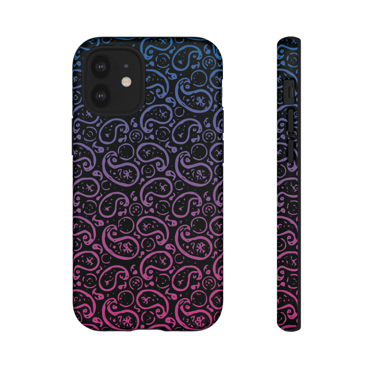 Cute IPhone Case | iPhone 15 Case | iPhone 15 Pro Max Case, Iphone 14 Case, Iphone 14 Pro Max Case IPhone Case for Art Lovers, Paisley Blue Pink - Studio40ParkLane