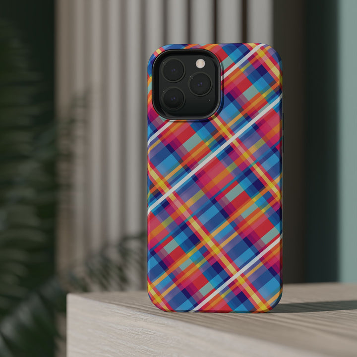 Checkered Plaid Magsafe Gift for Her Cute Phone Case for Iphone, | iPhone 16 | iPhone 15 Pro Max, Iphone 14 Pro Max, 13 12 11 10 9 8 7 - Studio40ParkLane