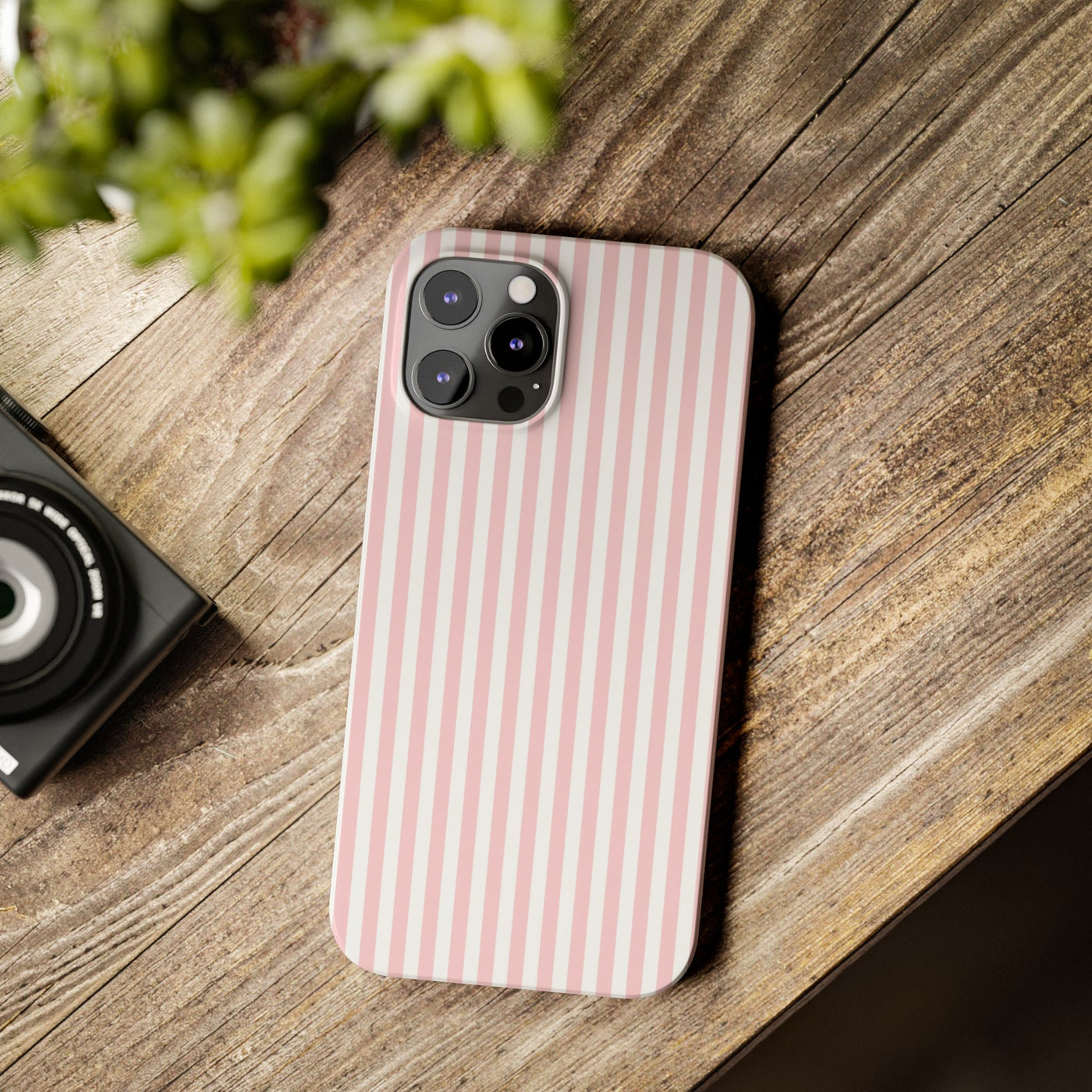 Slim Sweet Pink Striped Cute Phone Case for Iphone 16 - | iPhone 15 Pro Max Case | iPhone 14 Case Iphone 13 12 11 10 9 8 7 X XS Gift for Her