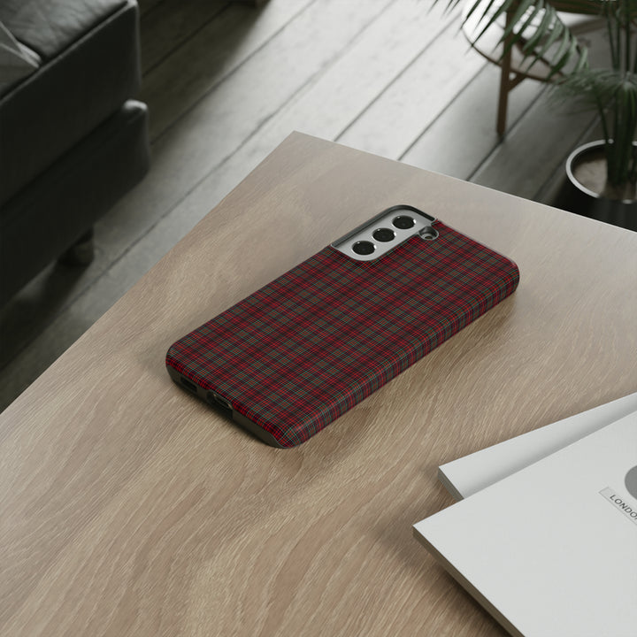 Samsung Galaxy Phone Case | Tough Case double layered | Impact resistant | Galaxy S23, S22, S21, S20 - Matte/Glossy Rose Tartan McDonald - Studio40ParkLane